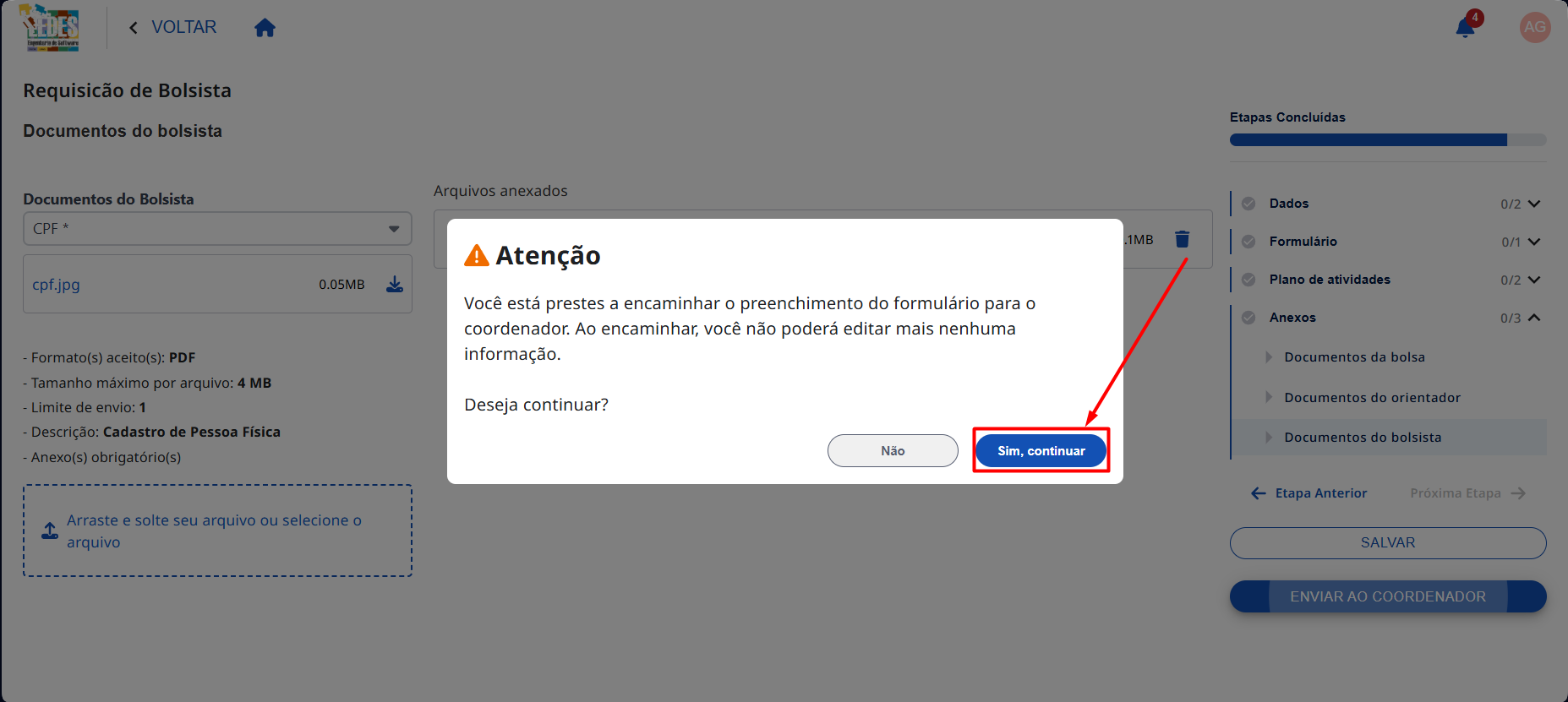 Confirmar Envio