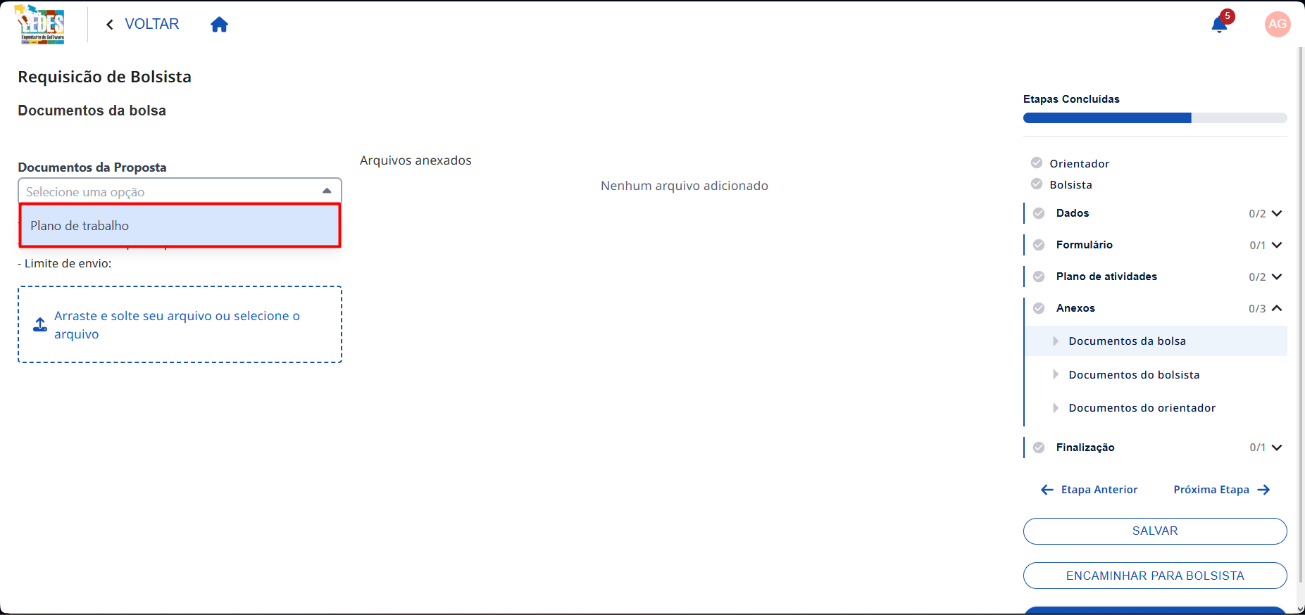 Lista de Documentos