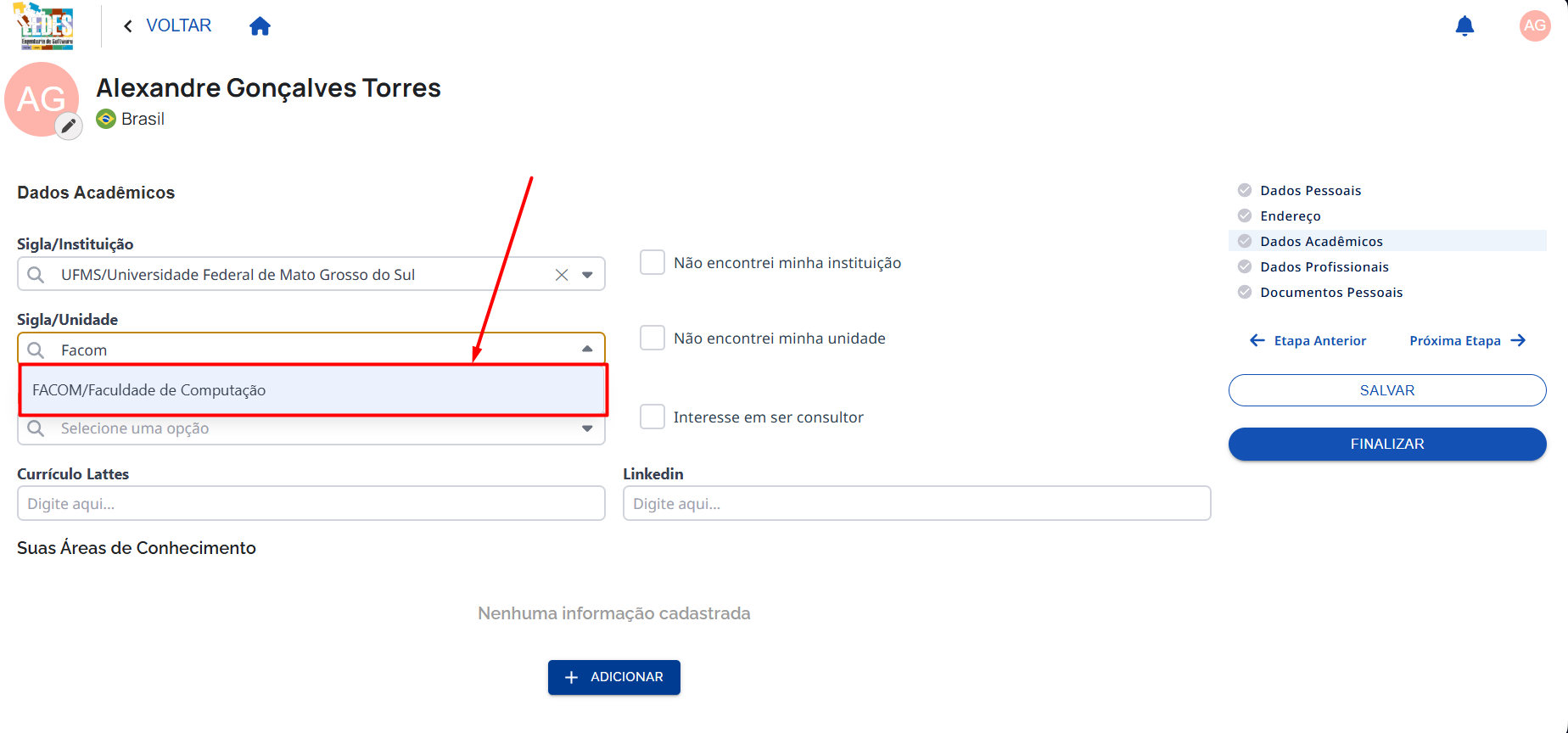 Campo Unidade